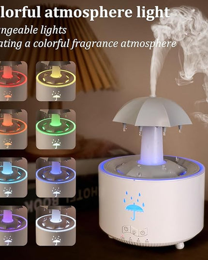 Essential Oil Diffuser for Home, Bedroom Humidifiers, Air Scent Aroma Aromatherapy Ultrasonic Humidifier Machine Timer Small Mini difusor de Aromas para casa Living Room Office Decor Gifts Raindrop