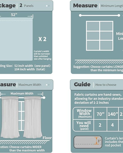 BGment Champagne Blackout Curtains for Bedroom 63 Inch Length, Thermal Insulated Full Room Darkening Soundproof Window Curtains Drapes with Rod Pocket, 2 Panels，Each Panel 52 Inch Wide