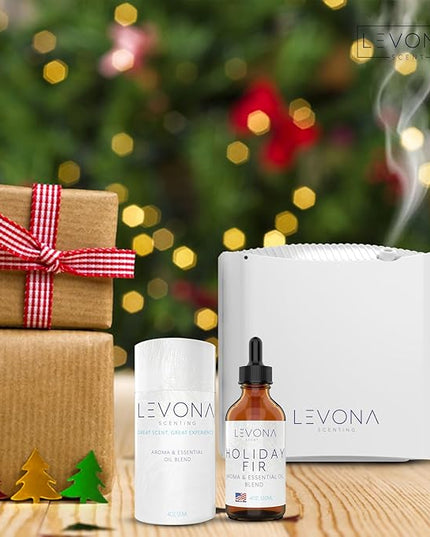 Levona Scent Christmas Essential Oils for Diffuser: Holiday Fir Essential Oil for Diffusers for Home - Essential Oils with Notes of Sandalwood & Amber Oil - Winter Fir and Balsam Fragrance - 120Ml