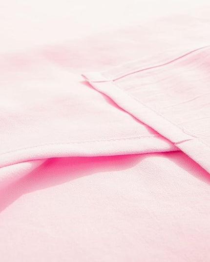 NTBAY Toddler Bedding Set - 4 Piece Soft and Breathable Crib Bedding Set for Boys and Girls, Includes Quilted Comforter, Fitted Sheet, Flat Top Sheet and Envelope Pillowcase, Pink