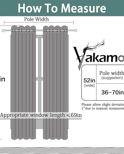 Yakamok Burnt Orange Blackout Curtains-Room Darkening Orange Thermal Insulated Grommet Set of 2 Panels for Bedroom Living Room, 52W x 72L, 2 Drapes