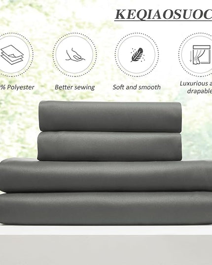KEQIAOSUOCAI Grey Pinch Pleat Curtains & Drapes 108 Inches Long 2 Panels Set, Sound Dampening Window Treatment for Bedroom Vertical Draft Blackout Blinds for Living Room 40 x 108 9 Ft Length