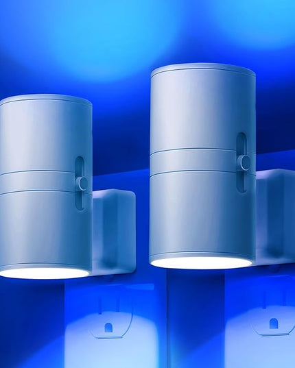 L LOHAS LED Night Light, 2 Pack Bluey Night Light, Plug into Wall, Dimmable, Sensor, Calm Blue Light for Bedroom, Bathroom, Hallway