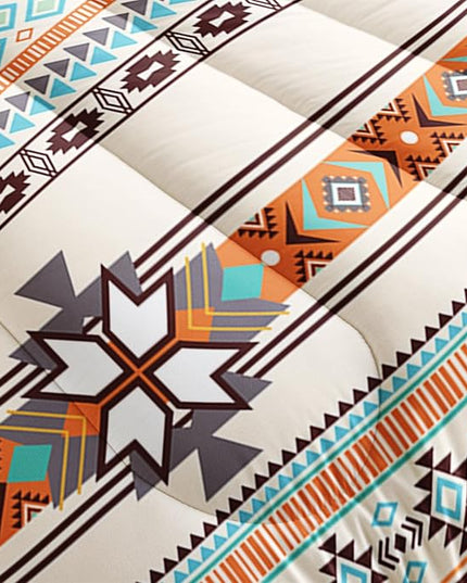 AILONEN Tribal Geometric Comforter Set, Queen Size, Aztec Geometric Bedding Set, 3 Pieces, 1 Quilt and 2 Pillowcases