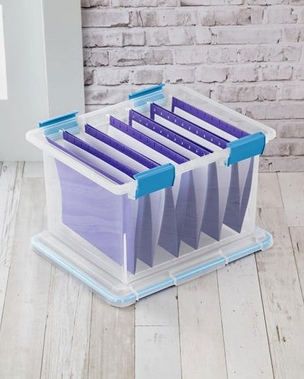 Sterilite 16-Pack Gasket Box, Weather-Resistant Storage Bins with Latching Lids, 32 Quart - Heavy-Duty Organizing Containers for Closet, Bathroom, and Office
