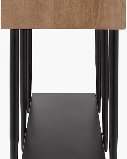 Mark&Day Console Table, Markela Brown Entryway Hallway Side Tables, Narrow Sofa Table for Living Room, Long Accent Entry Display Table for Foyer Corridor Office
