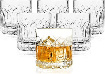 LEMONSODA Premium Double Rock Old Fashioned Whiskey Glass Tumbler - Set of 6-12oz - Perfect for Scotch, Whiskey, Cocktail, Bourbon and Cognac - For Gifts, Parties - (Arch)