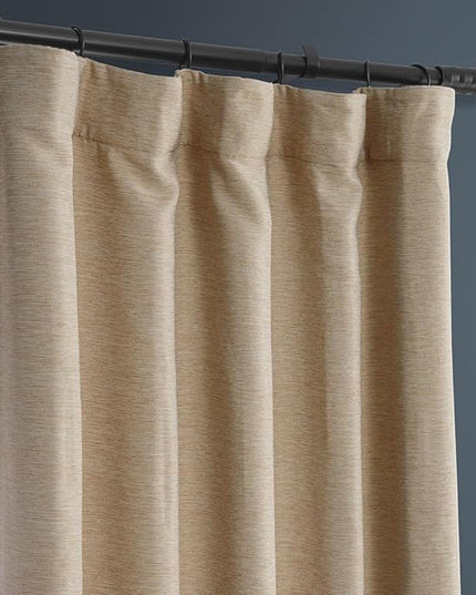 HPD Half Price Drapes Bellino Room Darkening Curtains 63 Inches Long Curtains for Bedroom & Living Room (1 Panel), 50W x 63L, Ginger
