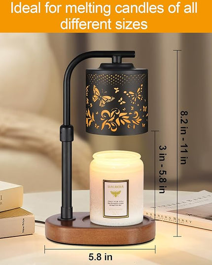 kobodon Candle Warmer Lamp with Timer,Birthday Gifts for Women Mom,Adjustable Height for Scented Jar Candles,Electric Candle Lamp Warmer for Home Decor(Butterfly)
