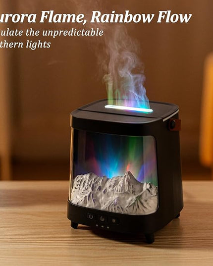 Essential Oil Diffuser for Home, Bedroom Humidifiers, Air Scent Aroma Aromatherapy Ultrasonic Machine Timer Small Mini difusor de Aromas para casa Living Room Office Decor Gifts Fireplace Aurora