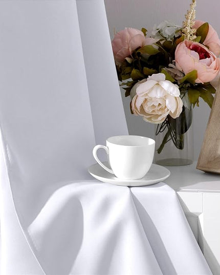 HOMEIDEAS Blackout Curtains (Pure White, 52 X 96 Inch)
