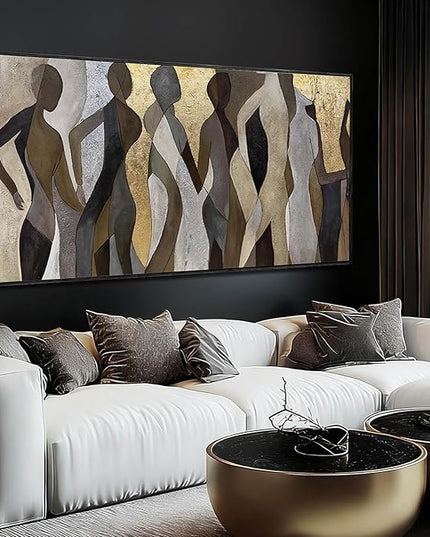 Abstract Canvas Wall Art Textured Print Pictures Contemporary Wall Decor 29"x58" Large Artwork for Living Room Kitchen Art