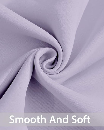 Yakamok Lilac Room Darkening Thermal Insulated with Grommet Blackout Curtains for Bedroom, 52Wx108L inch,2 Panels