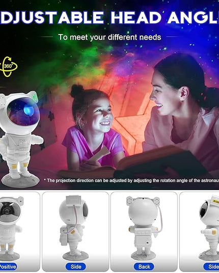 SFOUR Astronaut Galaxy Projector Night Light，Lights for Bedroom,Kids Room Decor Aesthetic, Adjustable Head Angle,Gift for Kids Adults Home Party Ceiling Decor，Christmas Gift