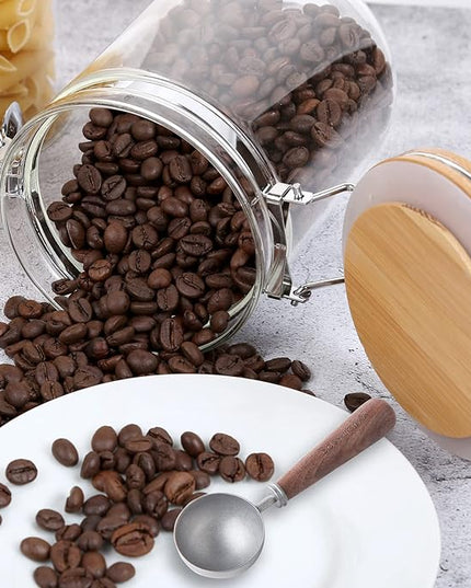 Easyworkz Retro Stainless Steel Coffee Spoon With Black Walnut Handle,10g - Measuring Spoon
