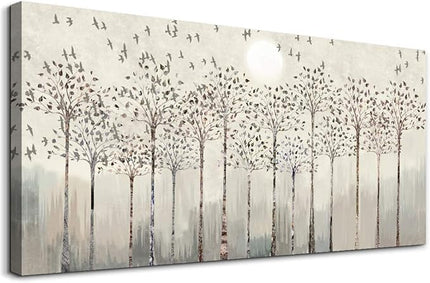 Canvas Wall Art for Living Room Trees and Birds Abstract Paintings kitchen Wall Decor Office Canvas Prints Artworks Pictures Wall Decorations for Bedroom,Large size Fashion Modern Home Decoration