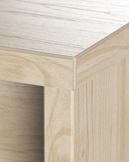 Bush Business Furniture Studio C 72W Computer Desk with Wire Management and Modesty Panel in Natural Elm, Professional Table for Home Office and Corporate Office