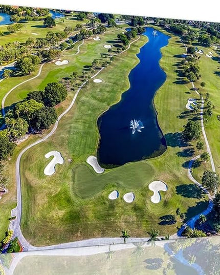 WESTON FL USA Golf Course Wall Art for Office Golf Course Picture Wall Decor for Living Room Bedroom Bathroom Home Decorations Canvas Prints Modern Artwork Framed Ready to Hang(12''H x 16''W)