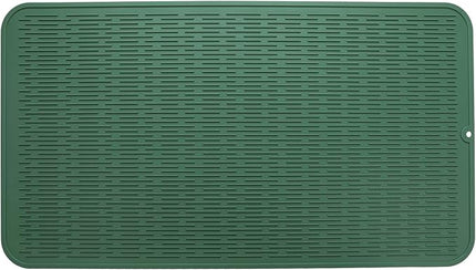 Silicone Dish Drying Mat for Multiple Usage,Easy clean,Eco-friendly,Heat-resistant Silicone Mat for Kitchen Counter or Sink,Refrigerator or Drawer Liner Green 4XL 32 inches x 18 inches