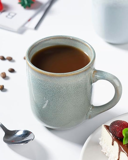 bestone Coffee Mugs Set of 6，12 oz Coffee Mugs, Ceramic Mugs with Handles,Cups Microwave & Dishwasher safe，Vibrant Colors