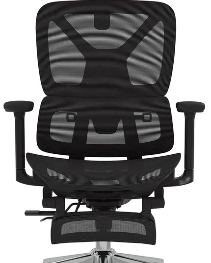 FLEXISPOT ErgoX Premium Ergonomic Office Chair with Footrest- Adjustable 3D Armrests, Dynamic Lumbar Support, Recline & Tilt Function, Mesh Seat, for Home & Office Use,Black