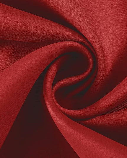 Joydeco Blackout Curtains 63 inch Length 2 Panels Set, Thermal Insulated Long Curtains & Drapes 2 Burg, Room Darkening Grommet Drapes for Bedroom Living Room Windows (W42 x L63 Inch, Red)