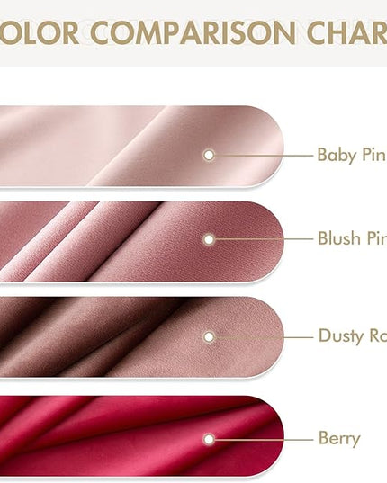 MIULEE Velvet Curtains Berry Elegant Grommet Thermal Insulated Soundproof Room Darkening Curtains/Drapes for Classical Living Room Bedroom Decor 52 x 84 Inch Set of 2