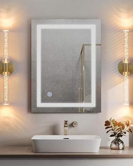 Battery Operated Wall Sconces Set of Two, Gold 20'' Rechargeable Crystal Bubble Wall Sconce with Remote Control, 3000K-6000K Dimmable LED Wireless Wall Lights for Living Room Bedroom Bathroom Hallway