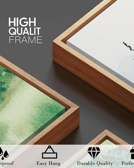 ANHUIB Extra Large Forest Wall Art Green Mountain Wall Decor Set of 3 for Living Room Bedroom Dining Room 24x36 Inch