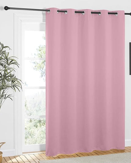 NICETOWN Rouge Pink Blackout Curtains 84 inch Length, Grommet Top Room Darkening Drapes for Bedroom Living Room, Light Blocking Window Covering for Privacy (W66 x L84 Inch, 1 Panel)