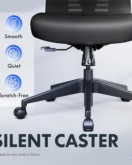 FLEXISPOT OC3 Pro Ergonomic Office Chair High Back Computer Chair with Flexible Flip-up Armrest/8-Level Lumbar Support, High Elastic Foam Seat Cushion, Chairs for Home Office Working Studying, Black