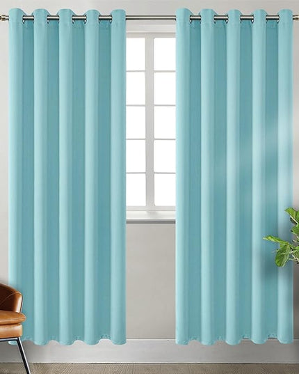 BGment Blackout Curtains - Grommet Thermal Insulated Room Darkening Bedroom and Living Room Curtains, Set of 2 Panels (70 x 84 Inch, Baby Blue)