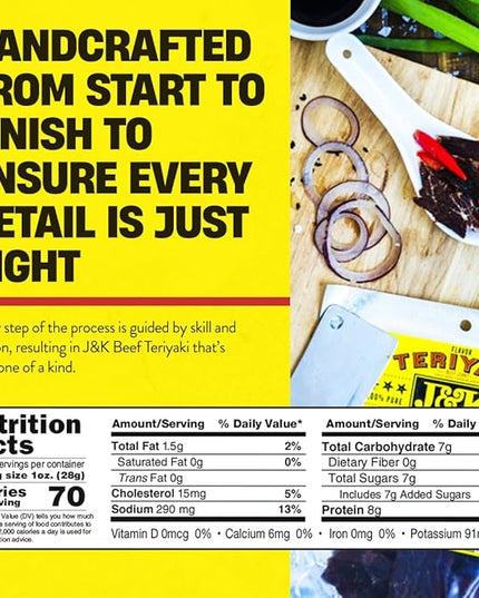 J&K Beef Jerky - Teriyaki Flavor 7oz
