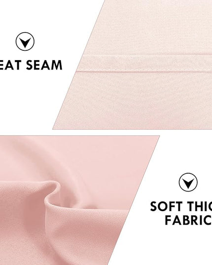 DWCN Blackout Curtains – Thermal Insulated, Energy Saving & Noise Reducing Bedroom and Living Room Curtains, Blush Pink, W 52x L 63 Inch, Set of 2 Rod Pocket Curtain Panels