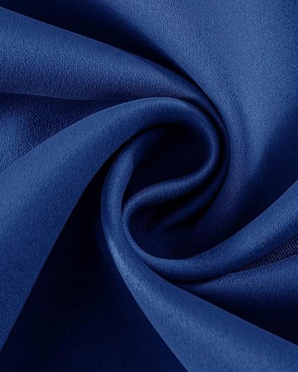 Joydeco Blackout Curtains 120 inches Long 2 Panels Set, Thermal Insulated Long Curtains & Drapes 2 Burg, Room Darkening Grommet Drapes for Bedroom Living Room Windows (W52 x L120 Inch, Royal Blue)