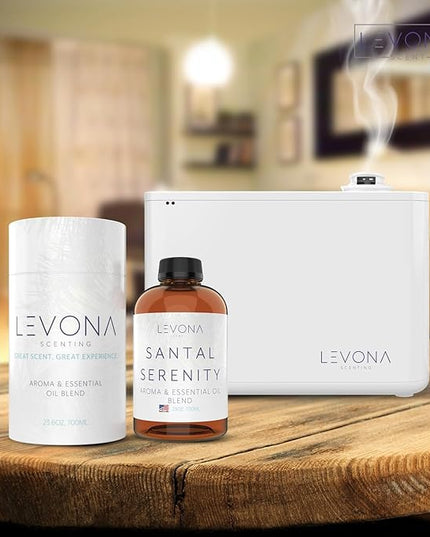 Levona Scent Essential Oils - Scents for Home, Hotel & Office Use - Perfect for Home Diffuser & Humidifiers - Aroma Fragrance Oil, Ideal for Massage, Relaxation, and Spa - Santal Serenity, 700ml