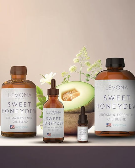 Levona Scent Essential Oils - Scents for Home, Hotel & Office Use - Perfect for Home Diffuser & Humidifiers - Aroma Fragrance Oil, Ideal for Massage, Relaxation, and Spa - Sweet Honeydew, 10ml