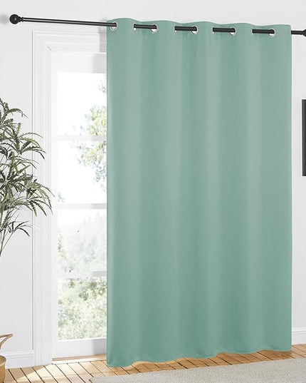 NICETOWN Aqua Blue Blackout Curtains 84 inch Length, Grommet Top Room Darkening Drapes for Bedroom Living Room, Light Blocking Window Covering for Privacy (W66 x L84 Inch, 1 Panel)