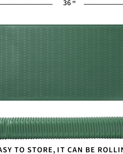 Silicone Dish Drying Mat for Multiple Usage,Easy clean,Eco-friendly,Heat-resistant Silicone Mat for Kitchen Counter or Sink,Refrigerator or Drawer Liner Green 5XL 36inches x 18inches