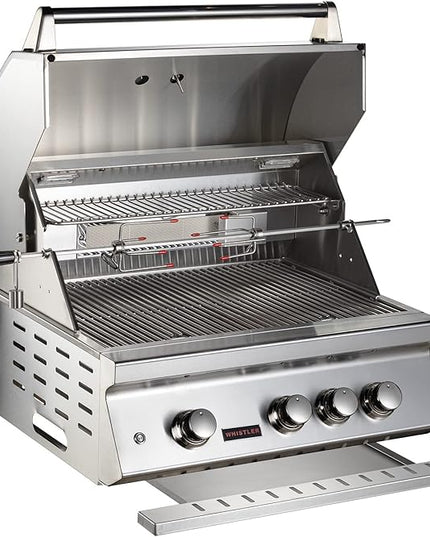 Whistler 28-inch Built-in 3-Burner Propane Gas Grill with Rear Infrared Burner & Grill Lights