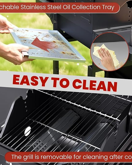 Q039-2-Burner Gas Grill with 234 SQ.IN. Outdoor Grill with 16,000 BTU,Propane Grills with Top Cover Lid,Grills Outdoor Cooking for Camping,Balcony,Patios,Garden