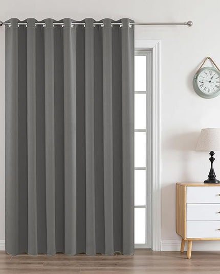 Joydeco Light Grey Custom Solid Single Blackout Curtain for Bedroom and Living Room, Grommet Thermal Insulated Room Darkening Curtain 1 Panel (Custom Size,Light Grey)