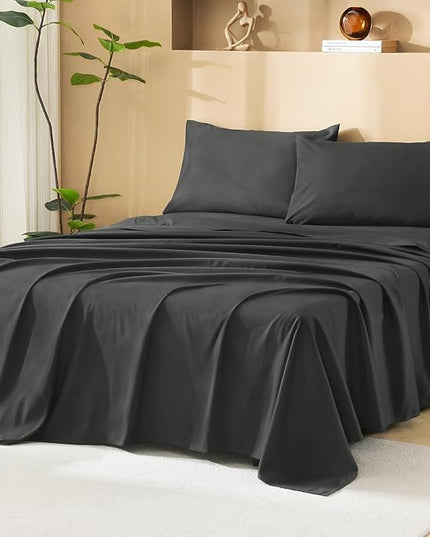 Litanika Dark Grey Full Size Comforter Set with Sheets - 7 Pieces Bed in a Bag Full Tufted Complete Bedding Sets with Comforter, Sheets, Pillowcases & Shams