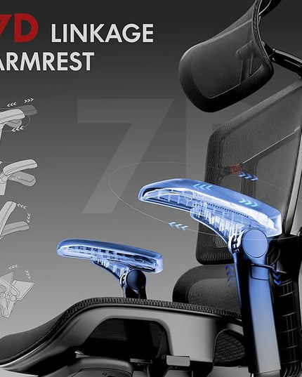 FLEXISPOT ErgoX-PRO Ergonomic Office Chair Black – Cloudtech Cushion, 5D Lumbar, 7D Armrests, 4D Headrest, 551LBS Capacity – Office, Gaming, Home