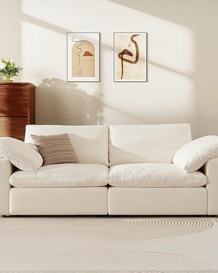 Cloud Couch Modular Sectional Sofa, Loveseat Modern Sofa True Relax Comfy, Wide & Deep, Soft & Supportive Seat Couches with Metal Frame for Living Room 78.74 Width