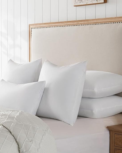 Euro Pillow Inserts 30x30 inchs - Feather and Down Fill - Cotton Fabric - Set of 2 Throw Pillow Insert