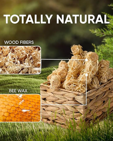 Inflame Fire Starters 300 pcs Fire Starters for Campfires, Grill, BBQ, Fireplace, Woodstove - Charcoal Starter - Waterproof, Weather-Resistant - Natural Wood Fireplace Starters