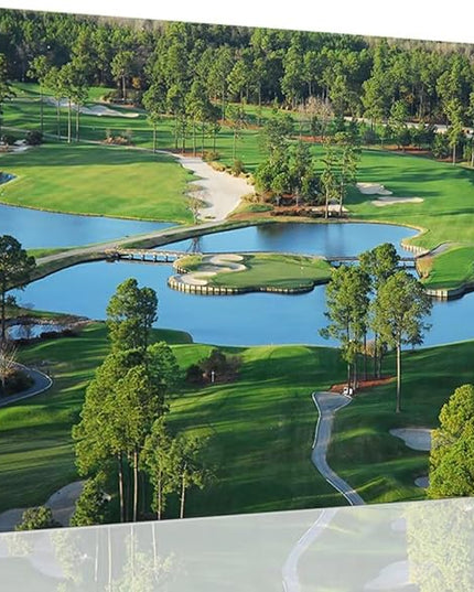 chenchenArt King's North Golf Course Wall Art for Living Room Bedroom Bathroom Home Decorations Myrtle Beach National Club Picture Canvas Prints Modern Artwork Framed Ready to Hang(24''H x 36''W)