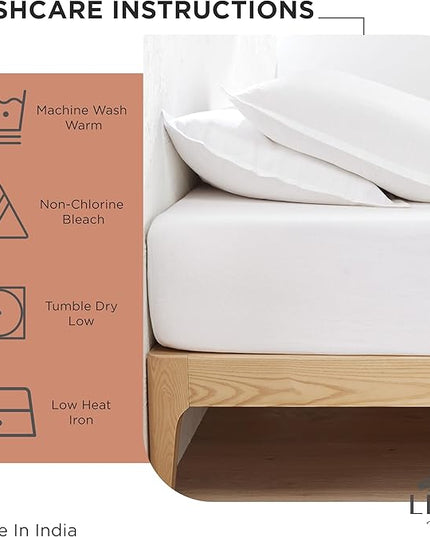 Linen Home 100% Cotton Percale Pillowcases Queen Size, Tera Clay, 2 Pieces of Pillow Case, Crisp and Cool Strong Bed Linen, 20 inches X 30 inches