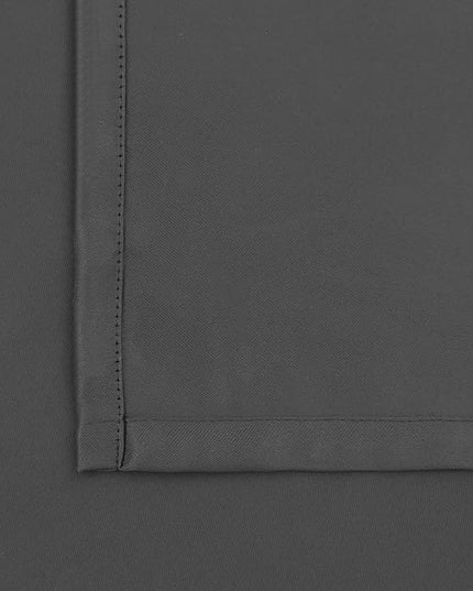 BGment Rod Pocket and Back Tab Blackout Curtains for Bedroom - Thermal Insulated Room Darkening Curtains for Living Room, 2 Window Curtain Panels (52 x 90 inch, Dark Grey)